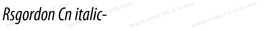 Rsgordon Cn italic字体转换